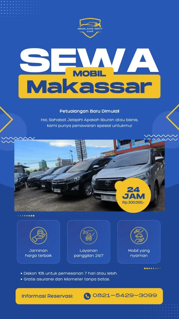 Armada rental mobil murah dan lengkap di Makassar